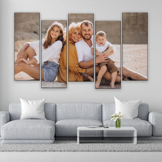 Estate Size 5-Piece Canvas - The Cityscape (Staggered Hang) 56x100"(140x250cm)