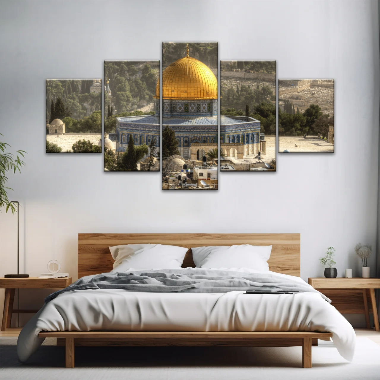 Dome Of The Rock In Jerusalem Israel Islamic Wall Art Canvas