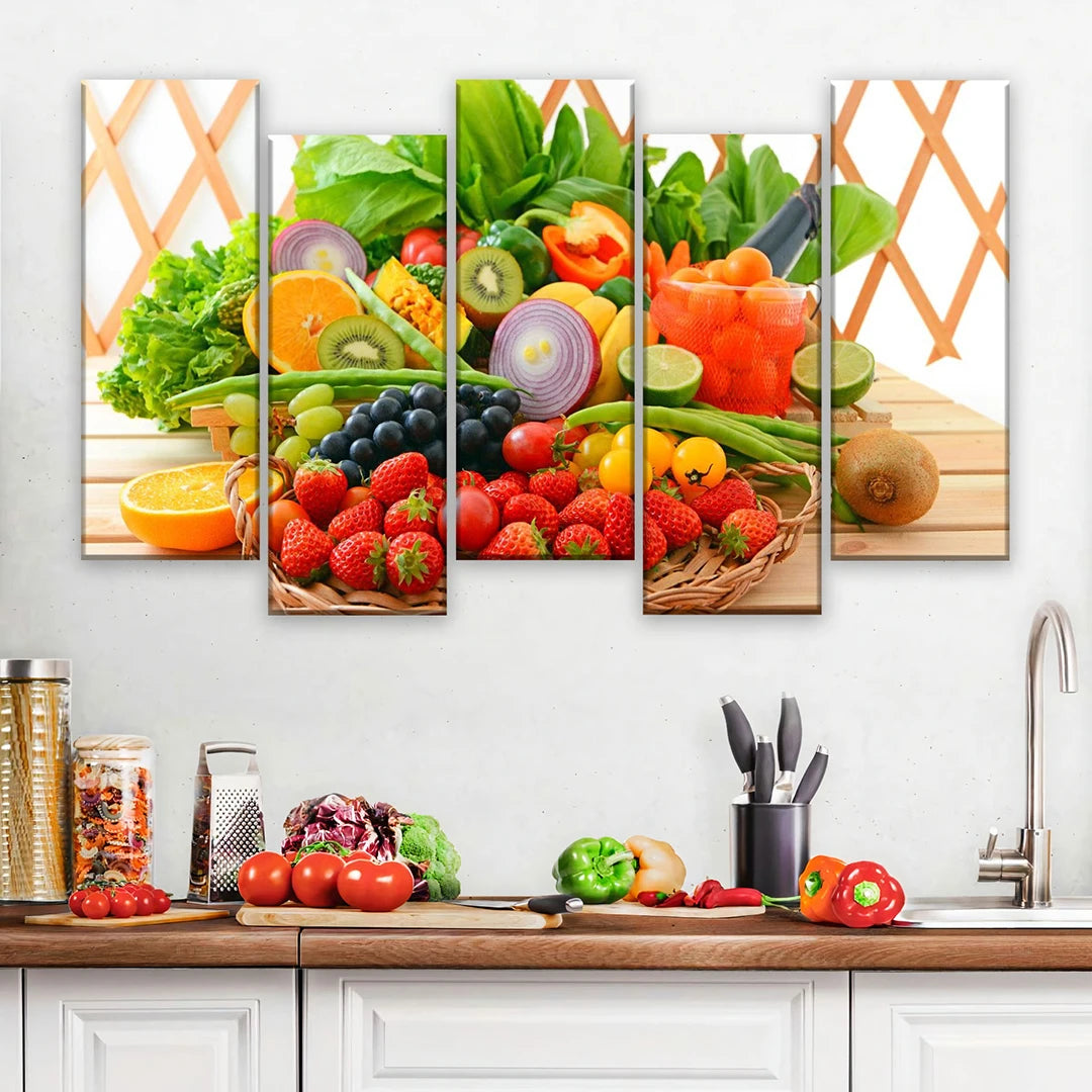 Custom 5 Panels Split Canvas Prints 40x60" 80x150cm (Extra Large)