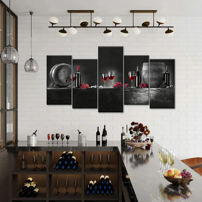 5 Piece Staggered Split Canvas Prints