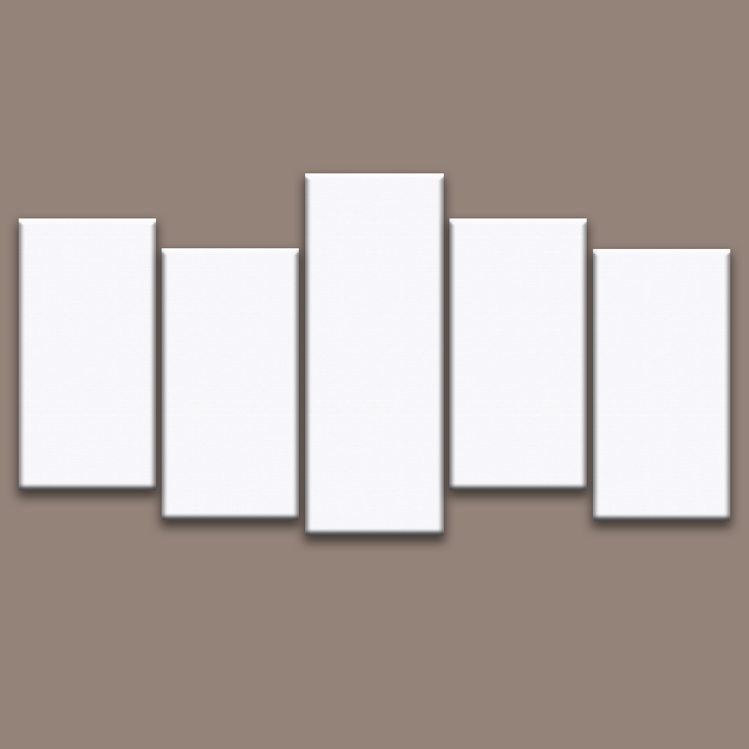 5 Piece Staggered Split Canvas Prints