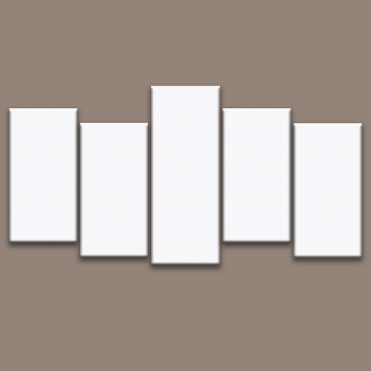 5 Piece Staggered Split Canvas Prints