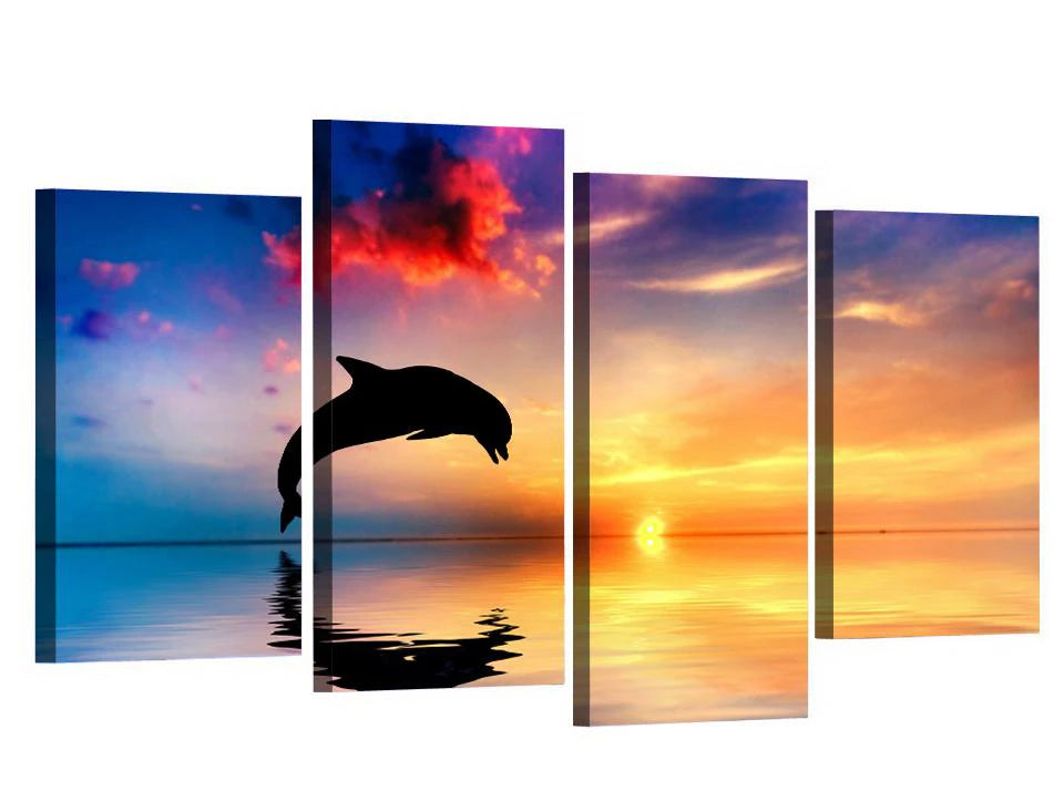 Custom Split Canvas Prints 4 Panels Canvas Frames 39x47"(99x120cm)