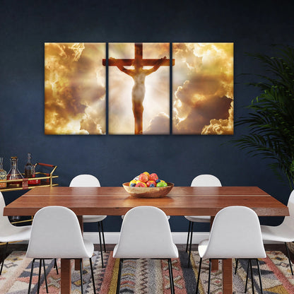 Holy Spirit Of Christian - Sunrays Through Crucifixion of Jesus Christian Wall Decor