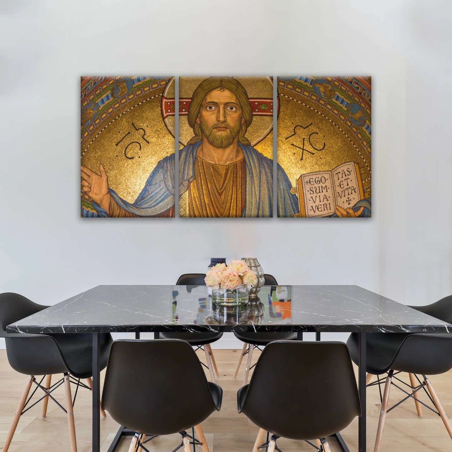 Jesus Christ Holding Book Christian Wall Art Canvas