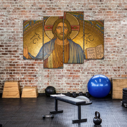 Jesus Christ Holding Book Christian Wall Art Canvas