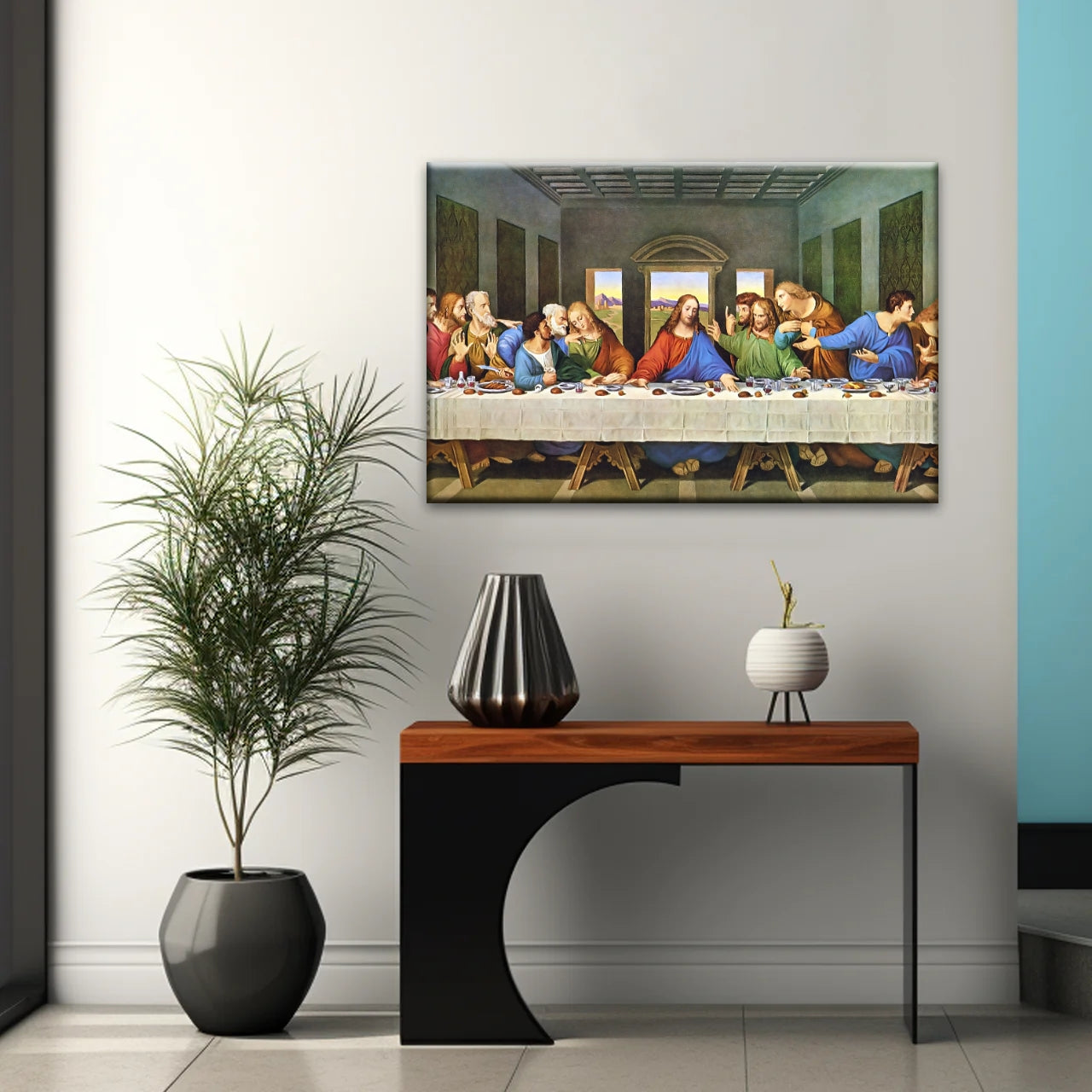 Leonardo Da Vinci Classic Oil Painting The Last Supper Jesus Wall Art