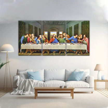 Leonardo Da Vinci Classic Oil Painting The Last Supper Jesus Wall Art