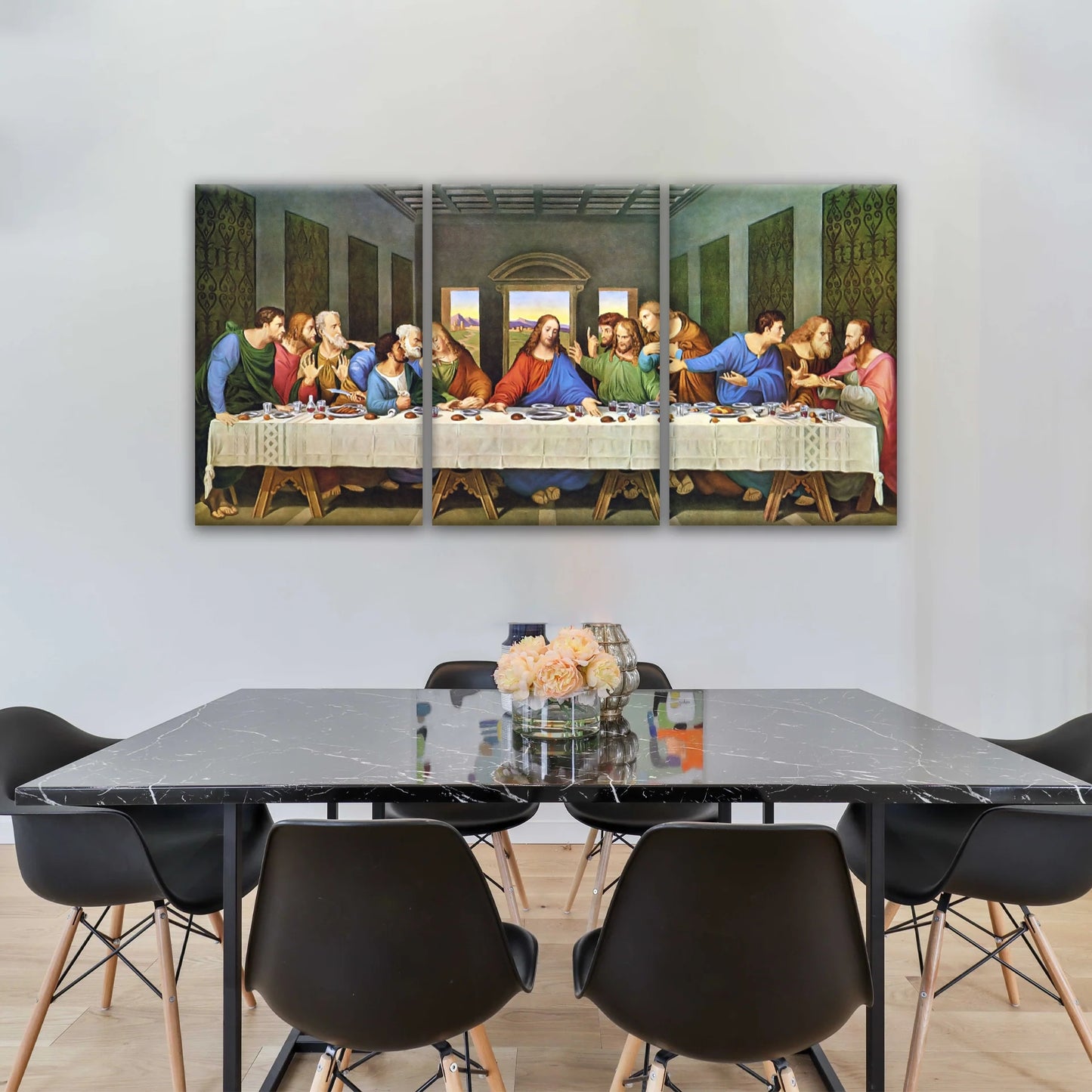 Leonardo Da Vinci Classic Oil Painting The Last Supper Jesus Wall Art