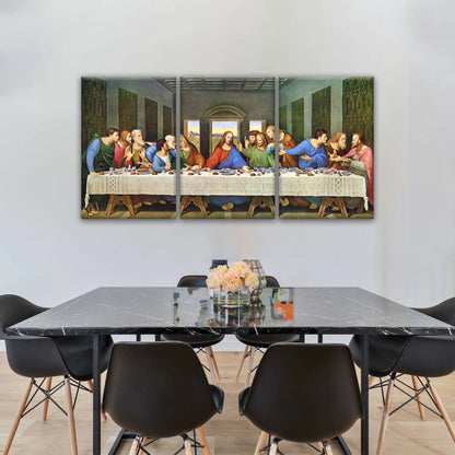 Leonardo Da Vinci Classic Oil Painting The Last Supper Jesus Wall Art
