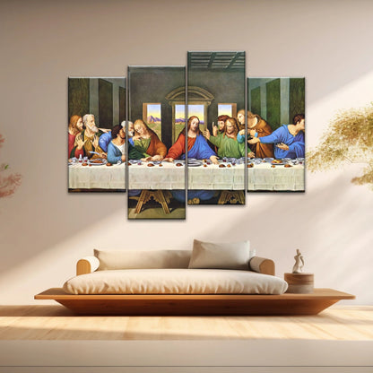 Leonardo Da Vinci Classic Oil Painting The Last Supper Jesus Wall Art