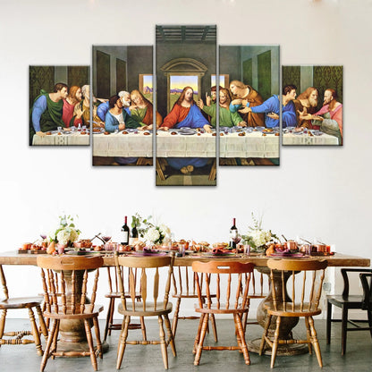Leonardo Da Vinci Classic Oil Painting The Last Supper Jesus Wall Art