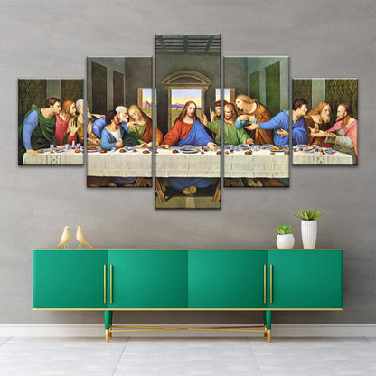 Leonardo Da Vinci Classic Oil Painting The Last Supper Jesus Wall Art