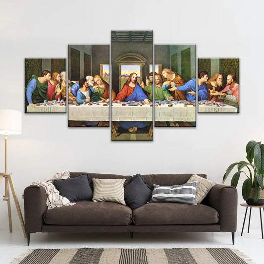 Leonardo Da Vinci Classic Oil Painting The Last Supper Jesus Wall Art