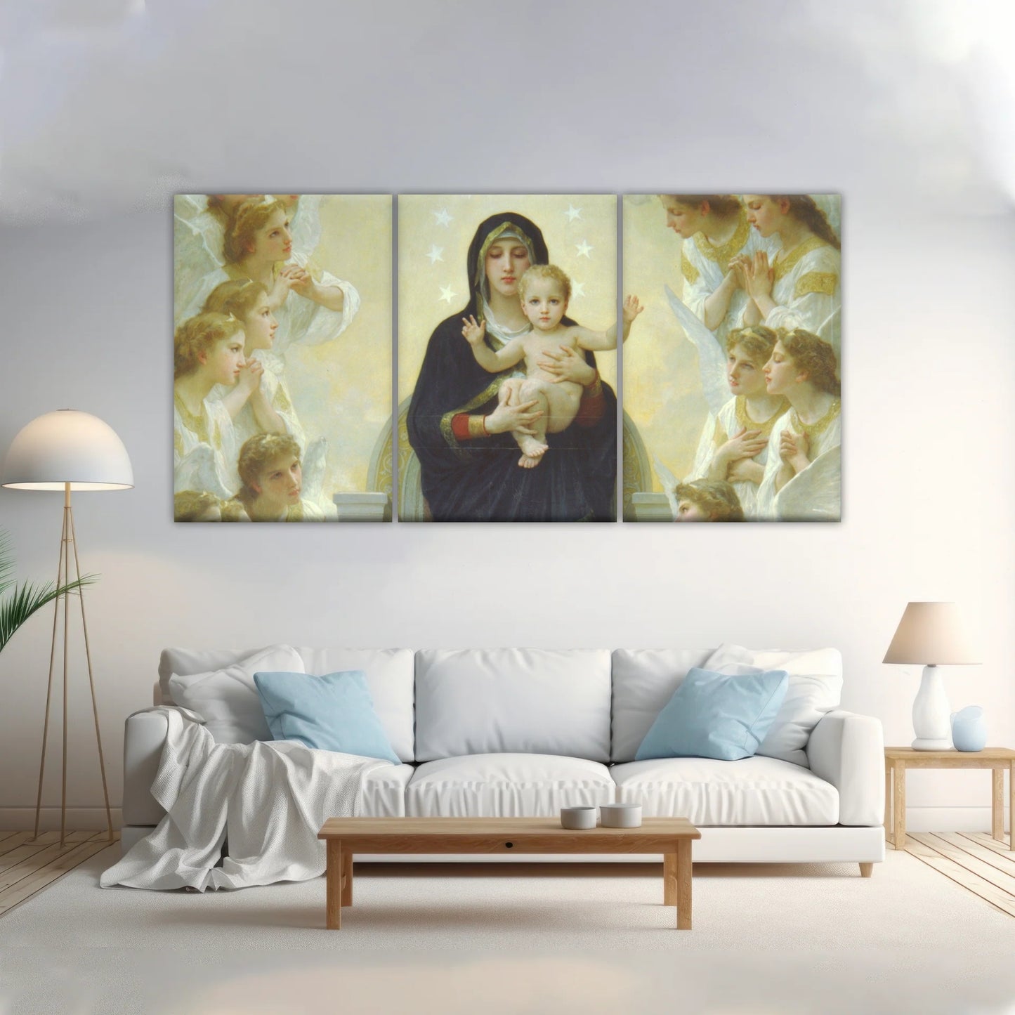 Religious Christian Our Lady of the Angels Jesus Canvas Prints