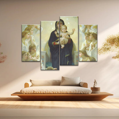 Religious Christian Our Lady of the Angels Jesus Canvas Prints