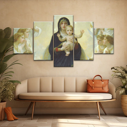 Religious Christian Our Lady of the Angels Jesus Canvas Prints