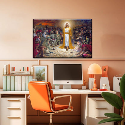 Soldiers of Jesus Christ Praying Before The Lord For Sins Committed Jesus Wall Decor