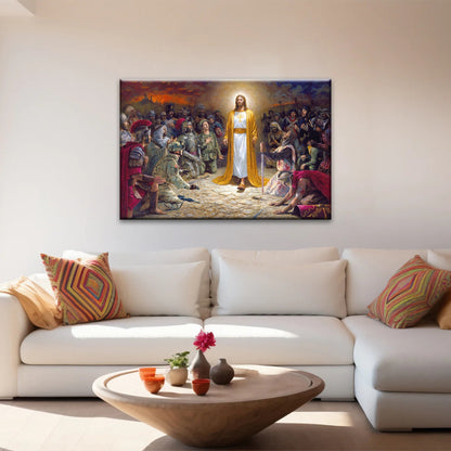 Soldiers of Jesus Christ Praying Before The Lord For Sins Committed Jesus Wall Decor
