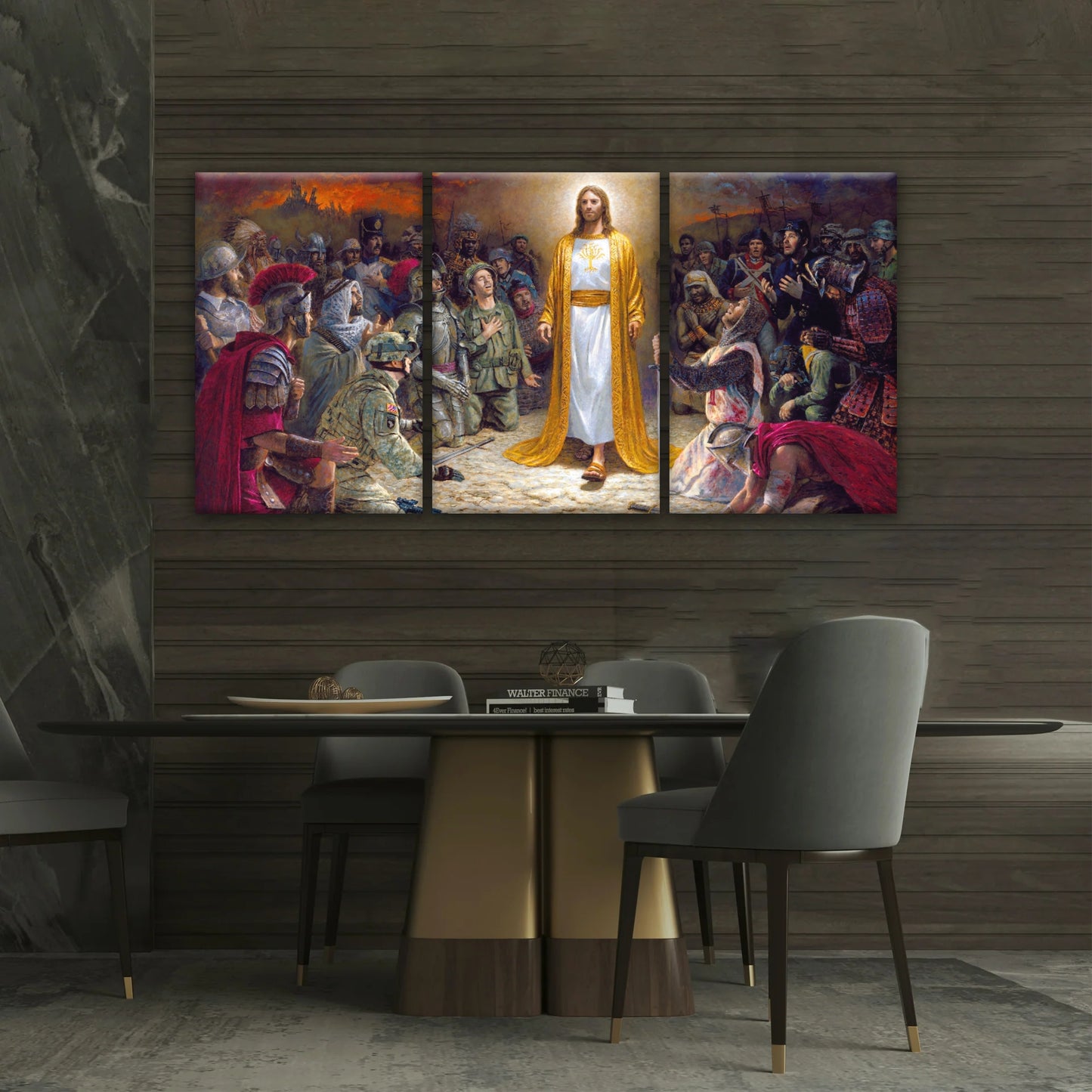 Soldiers of Jesus Christ Praying Before The Lord For Sins Committed Jesus Wall Decor