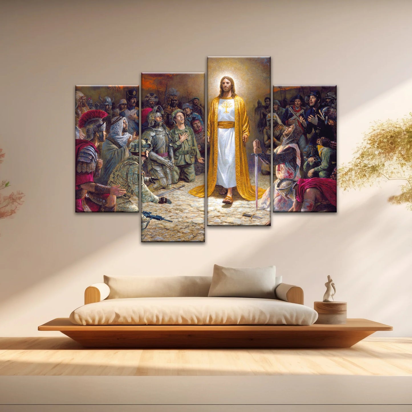 Soldiers of Jesus Christ Praying Before The Lord For Sins Committed Jesus Wall Decor