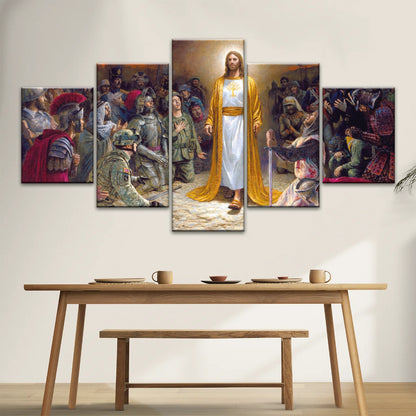Soldiers of Jesus Christ Praying Before The Lord For Sins Committed Jesus Wall Decor