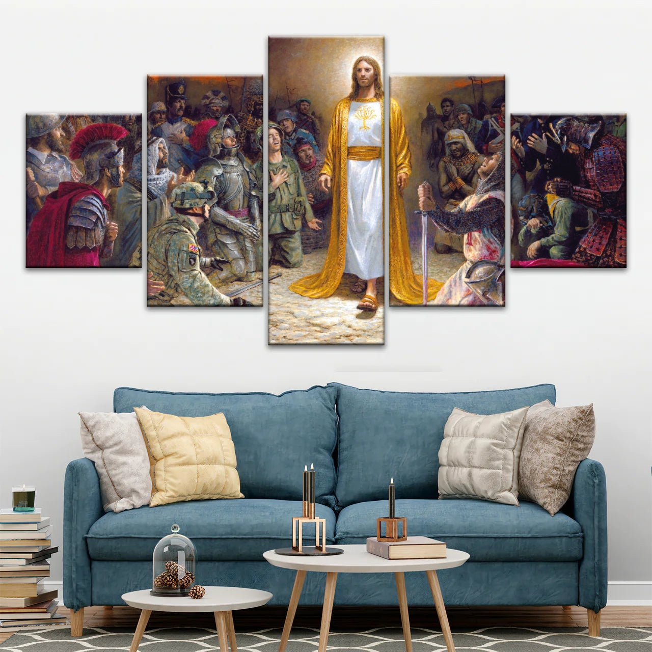 Soldiers of Jesus Christ Praying Before The Lord For Sins Committed Jesus Wall Decor