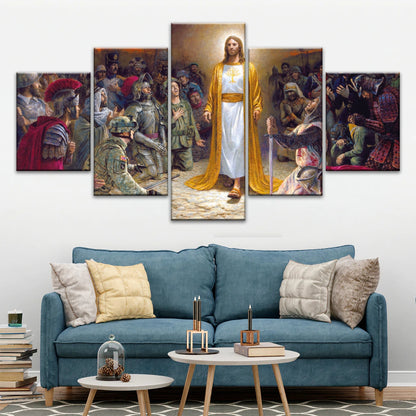 Soldiers of Jesus Christ Praying Before The Lord For Sins Committed Jesus Wall Decor