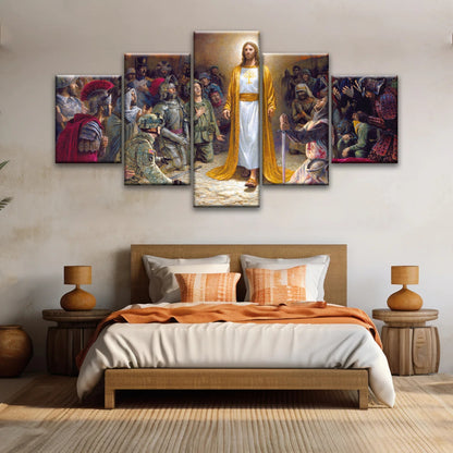 Soldiers of Jesus Christ Praying Before The Lord For Sins Committed Jesus Wall Decor