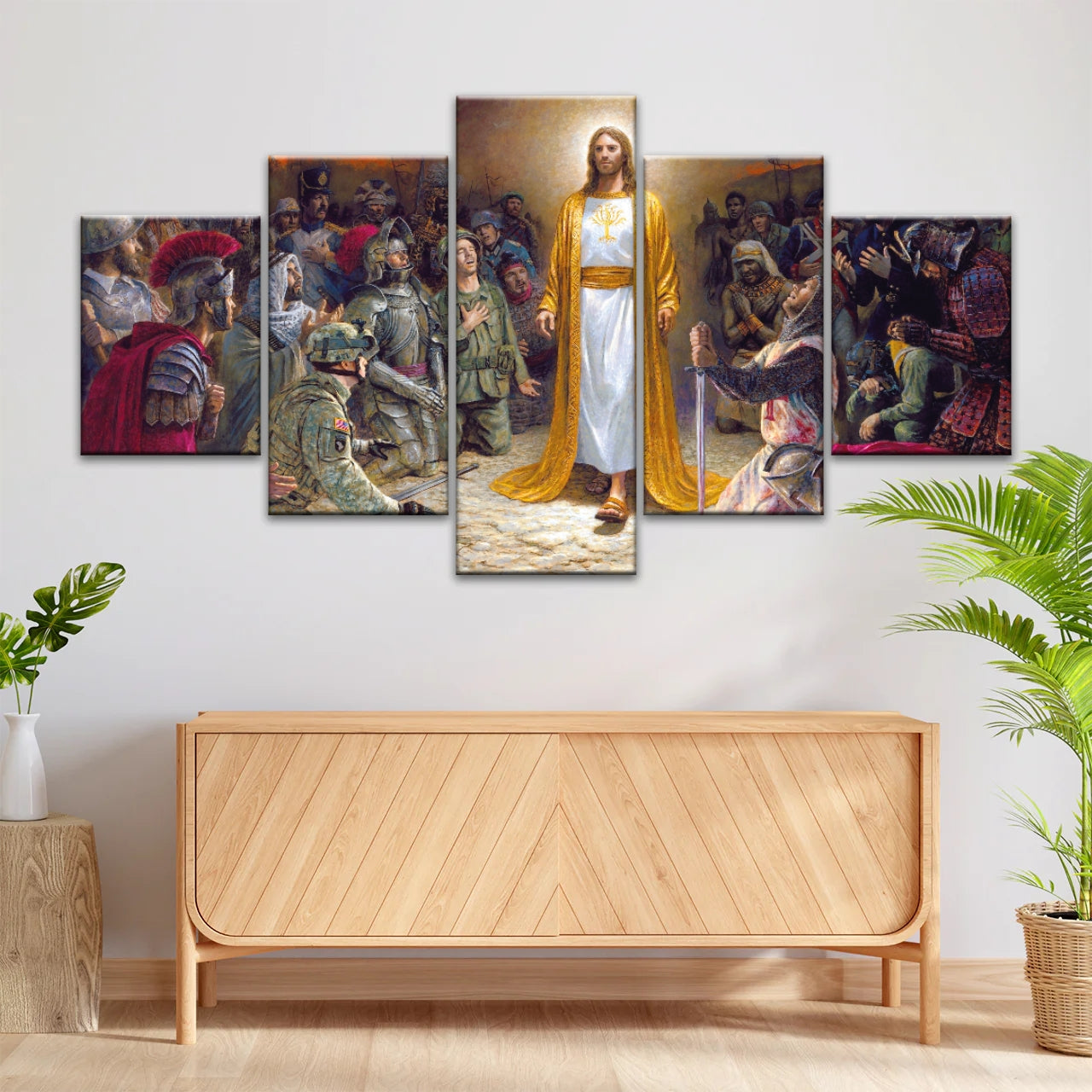 Soldiers of Jesus Christ Praying Before The Lord For Sins Committed Jesus Wall Decor