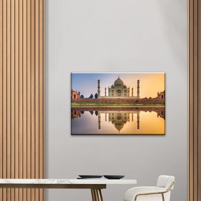 Taj Mahal In India At Dusk Hinduism Wall Art