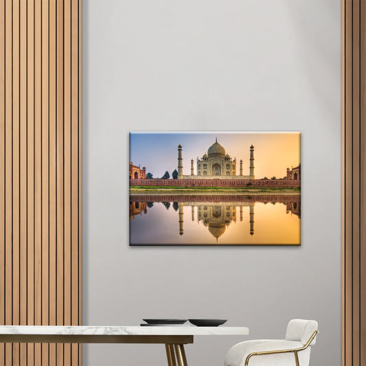 Taj Mahal In India At Dusk Hinduism Wall Art