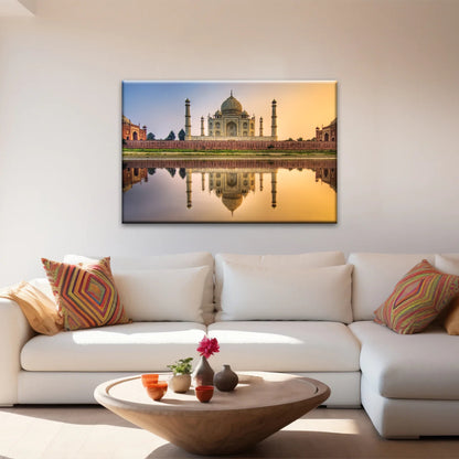 Taj Mahal In India At Dusk Hinduism Wall Art