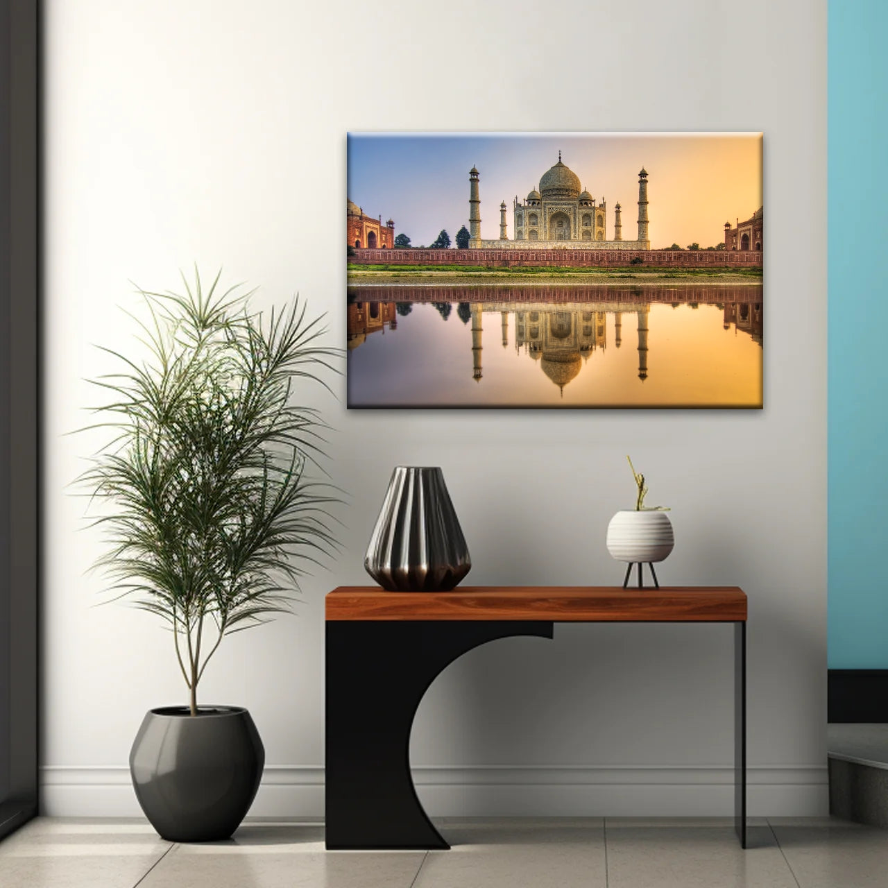 Taj Mahal In India At Dusk Hinduism Wall Art