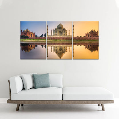 Taj Mahal In India At Dusk Hinduism Wall Art