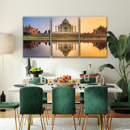 Taj Mahal In India At Dusk Hinduism Wall Art