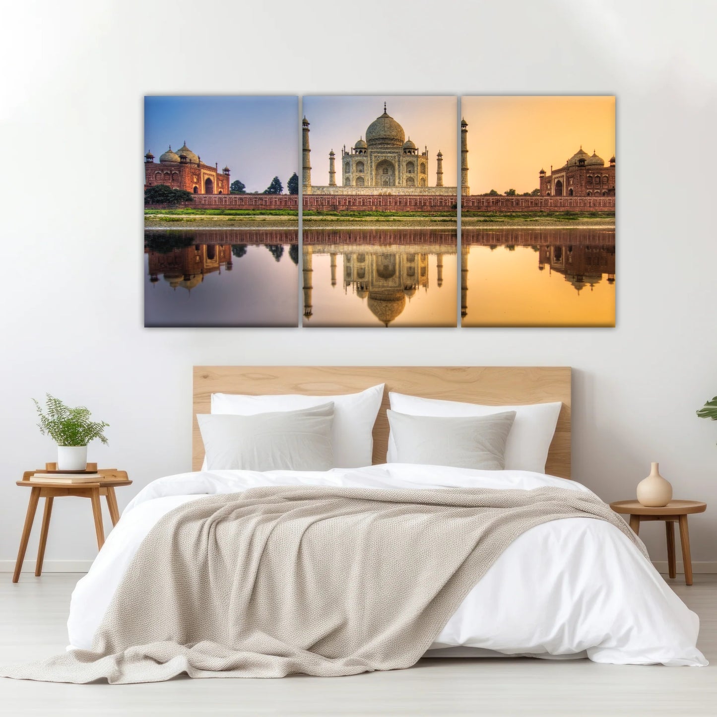 Taj Mahal In India At Dusk Hinduism Wall Art