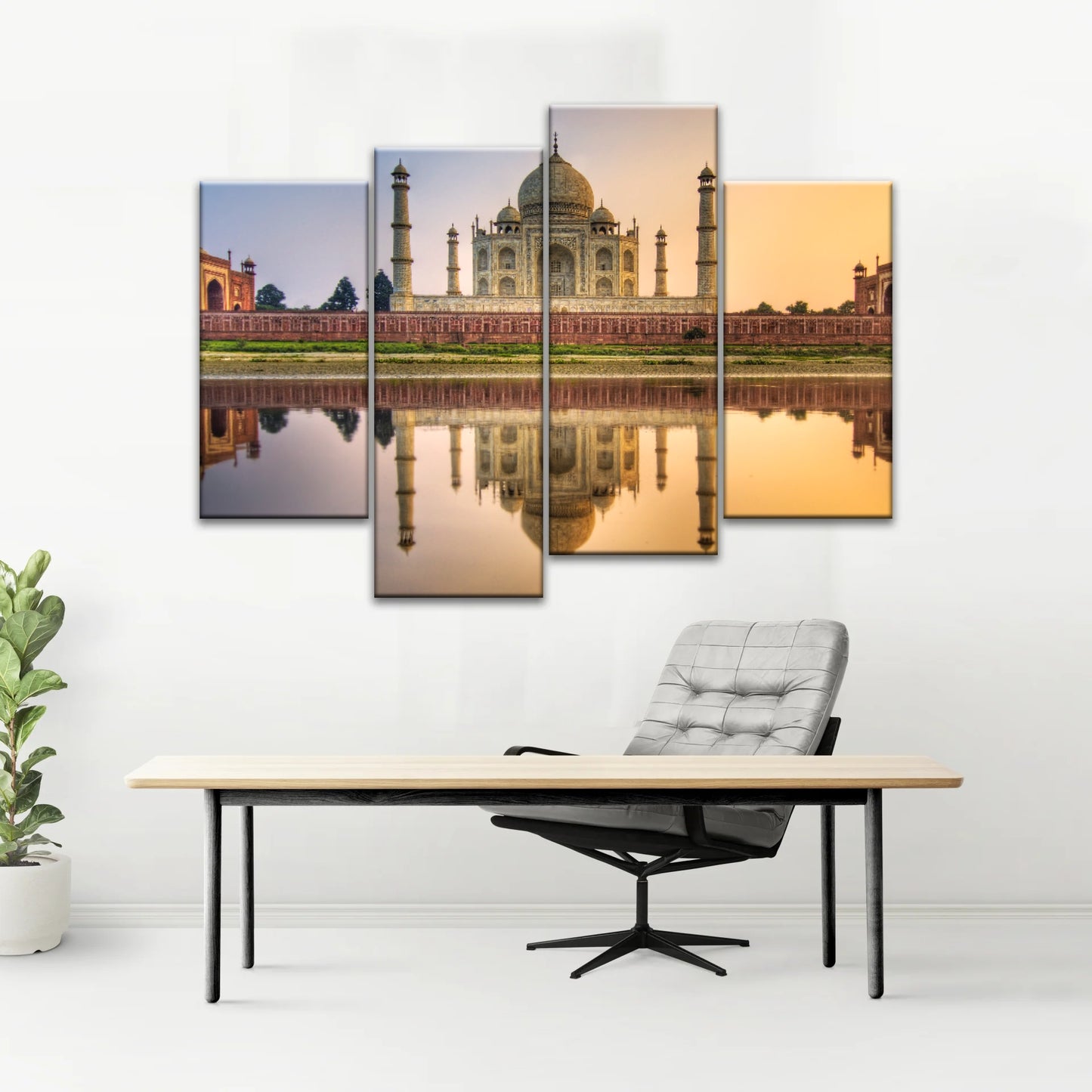 Taj Mahal In India At Dusk Hinduism Wall Art
