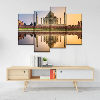 Taj Mahal In India At Dusk Hinduism Wall Art