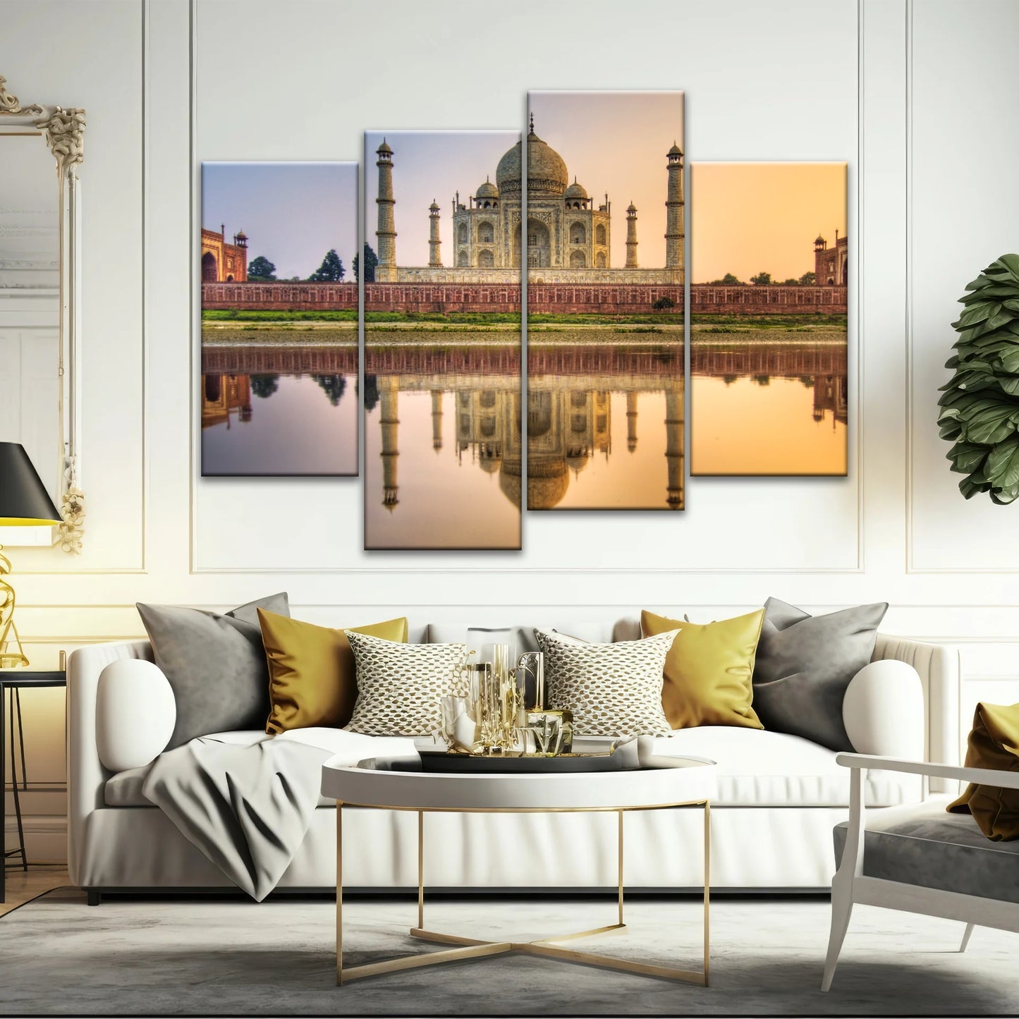 Taj Mahal In India At Dusk Hinduism Wall Art