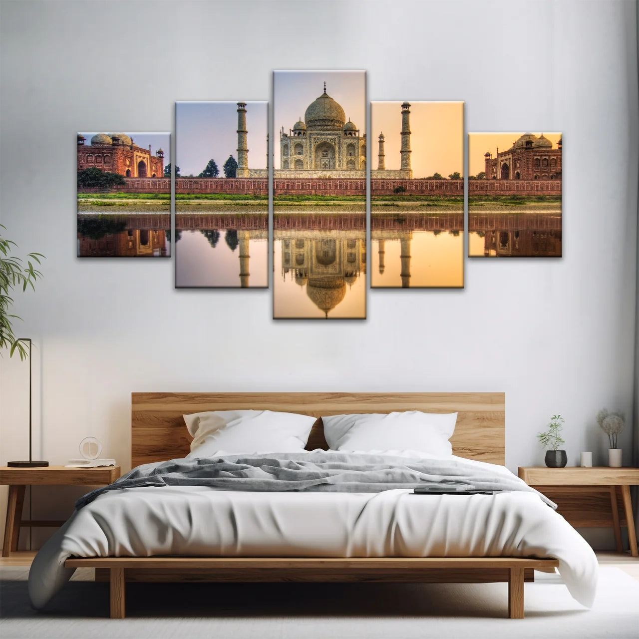 Taj Mahal In India At Dusk Hinduism Wall Art