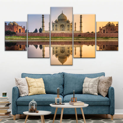 Taj Mahal In India At Dusk Hinduism Wall Art