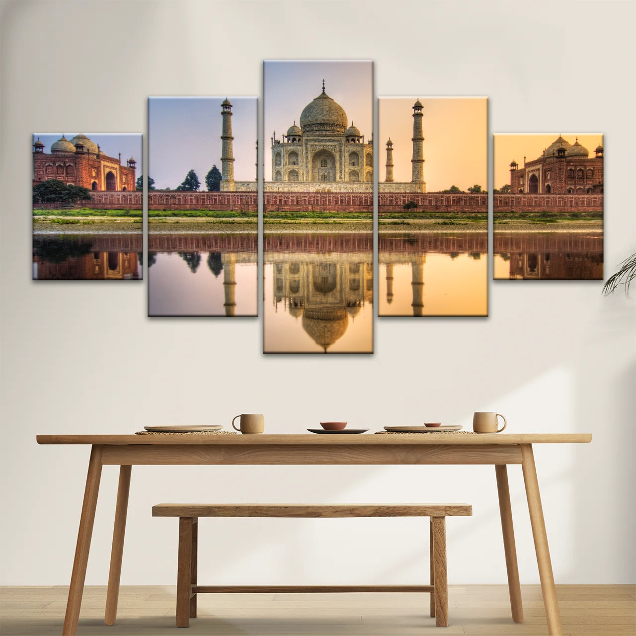 Taj Mahal In India At Dusk Hinduism Wall Art