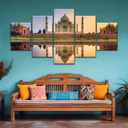 Taj Mahal In India At Dusk Hinduism Wall Art