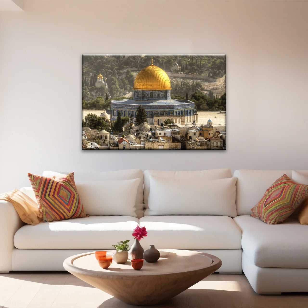 Dome Of The Rock In Jerusalem Israel Islamic Wall Art Canvas