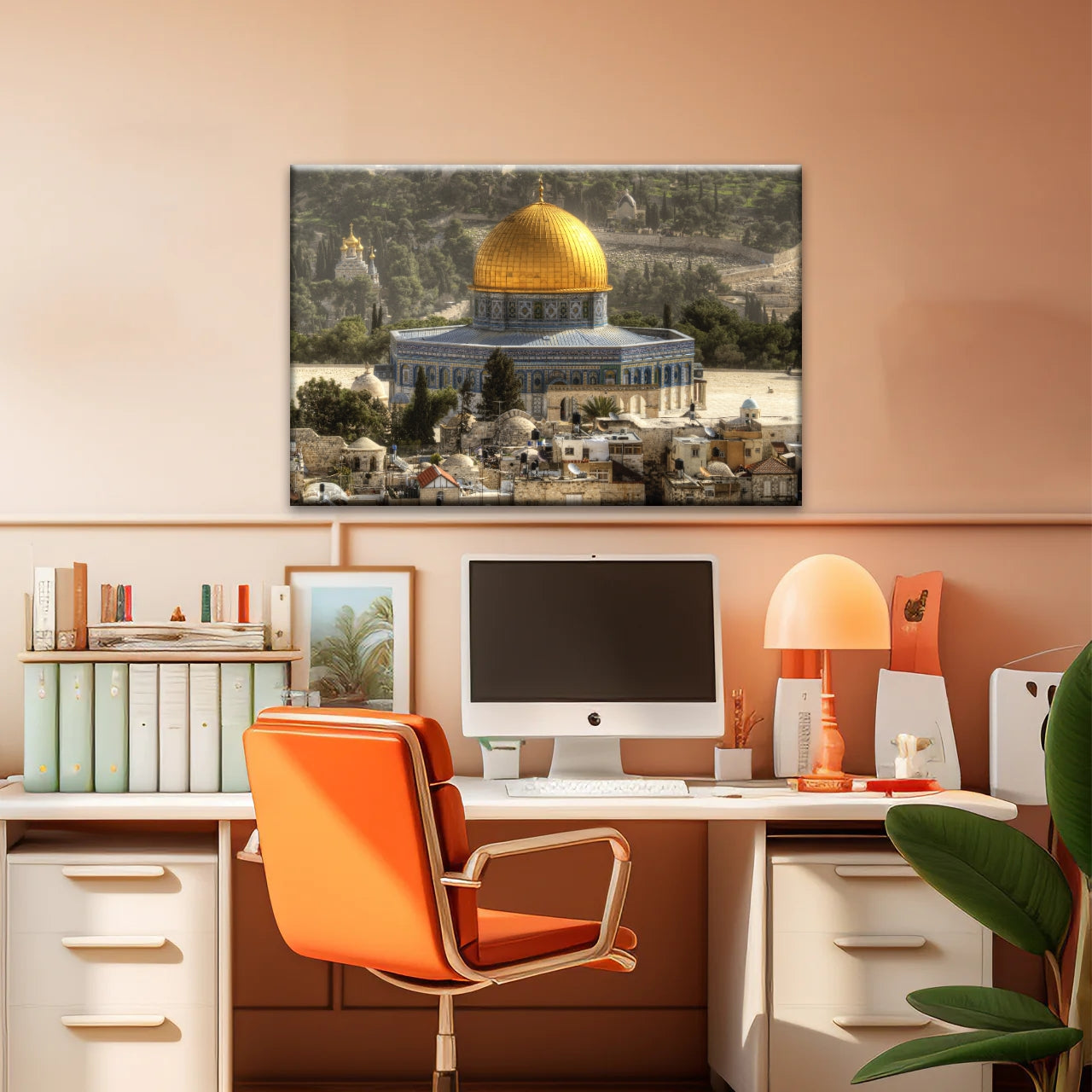 Dome Of The Rock In Jerusalem Israel Islamic Wall Art Canvas
