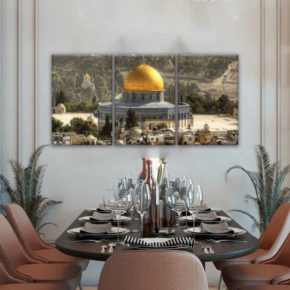 Dome Of The Rock In Jerusalem Israel Islamic Wall Art Canvas