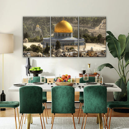 Dome Of The Rock In Jerusalem Israel Islamic Wall Art Canvas