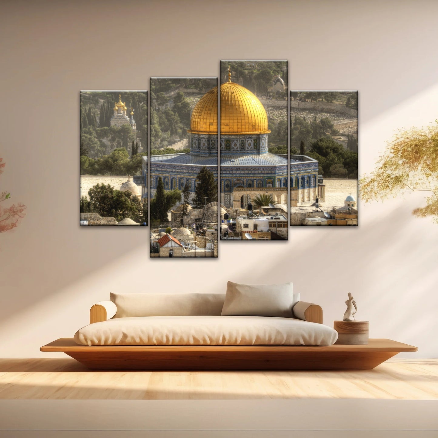 Dome Of The Rock In Jerusalem Israel Islamic Wall Art Canvas