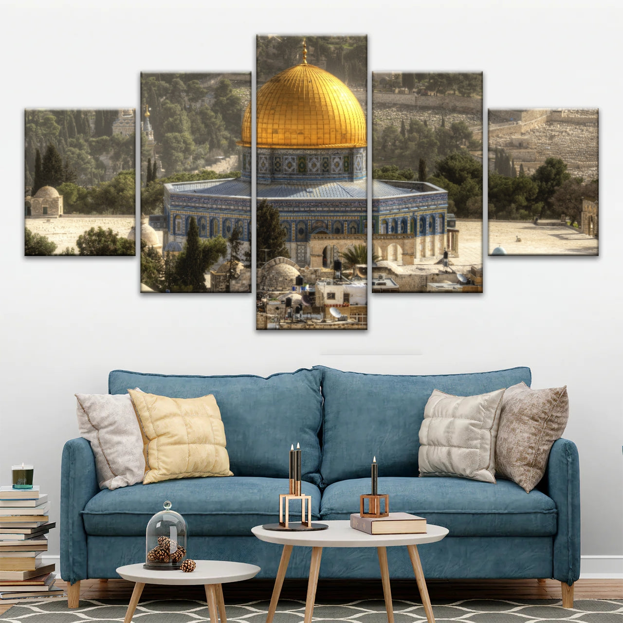 Dome Of The Rock In Jerusalem Israel Islamic Wall Art Canvas